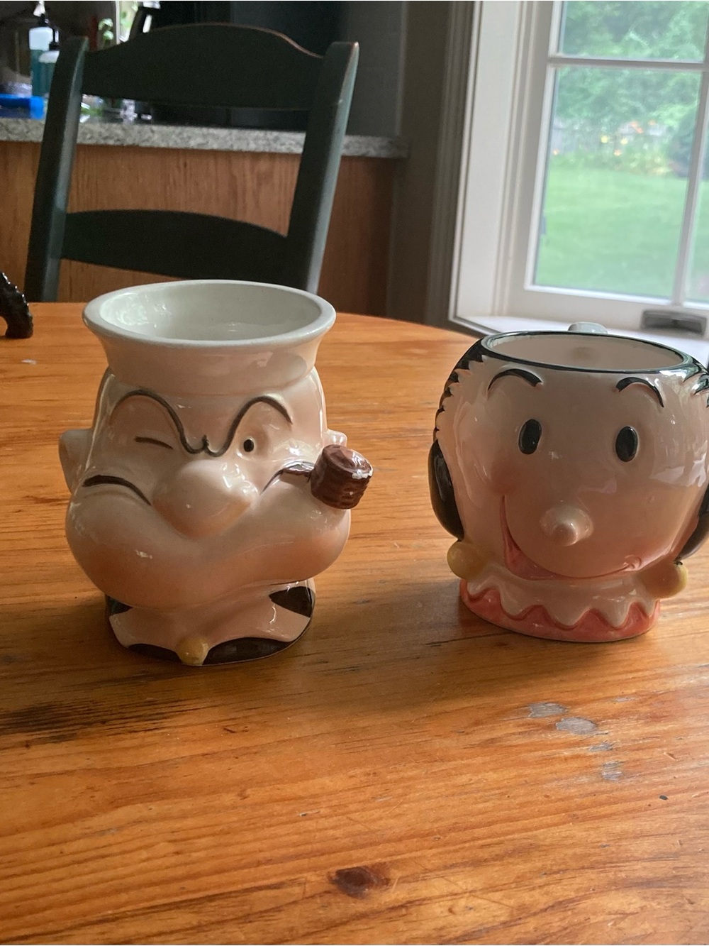 Popeye and Olive Mugs - 1980